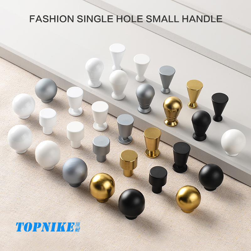 Furniture Rotating Hardware - Modern Round Black Handle Dresser Drawer