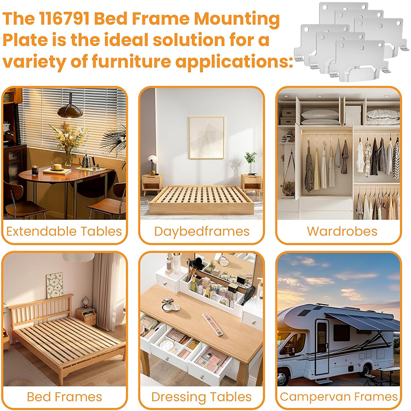 6pcs Midbeam Bed Monunting Bra - Furniture Hardware Ikea incelemesi ve fiyatı