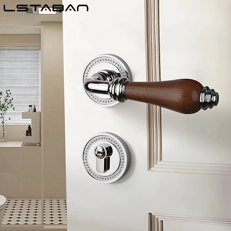 Euro Walnut Wood Handle Door L - Furniture Hardware Locks incelemesi ve fiyatı
