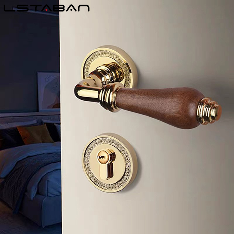Euro Walnut Wood Handle Door L - Furniture Hardware Locks incelemesi ve fiyatı