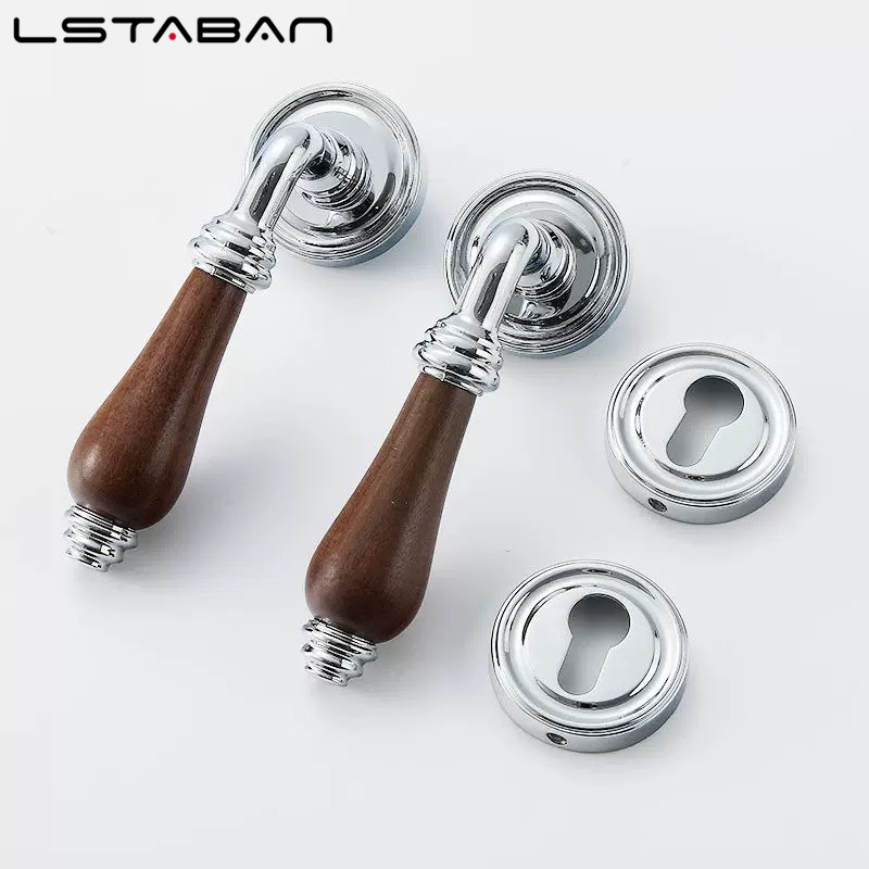 Euro Walnut Wood Handle Door L - Furniture Hardware Locks incelemesi ve fiyatı