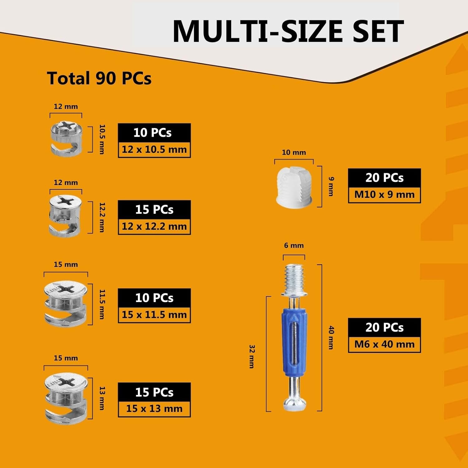 90 Pcs Furniture Cam Locks wit - Furniture Hardware Ikea incelemesi ve fiyatı