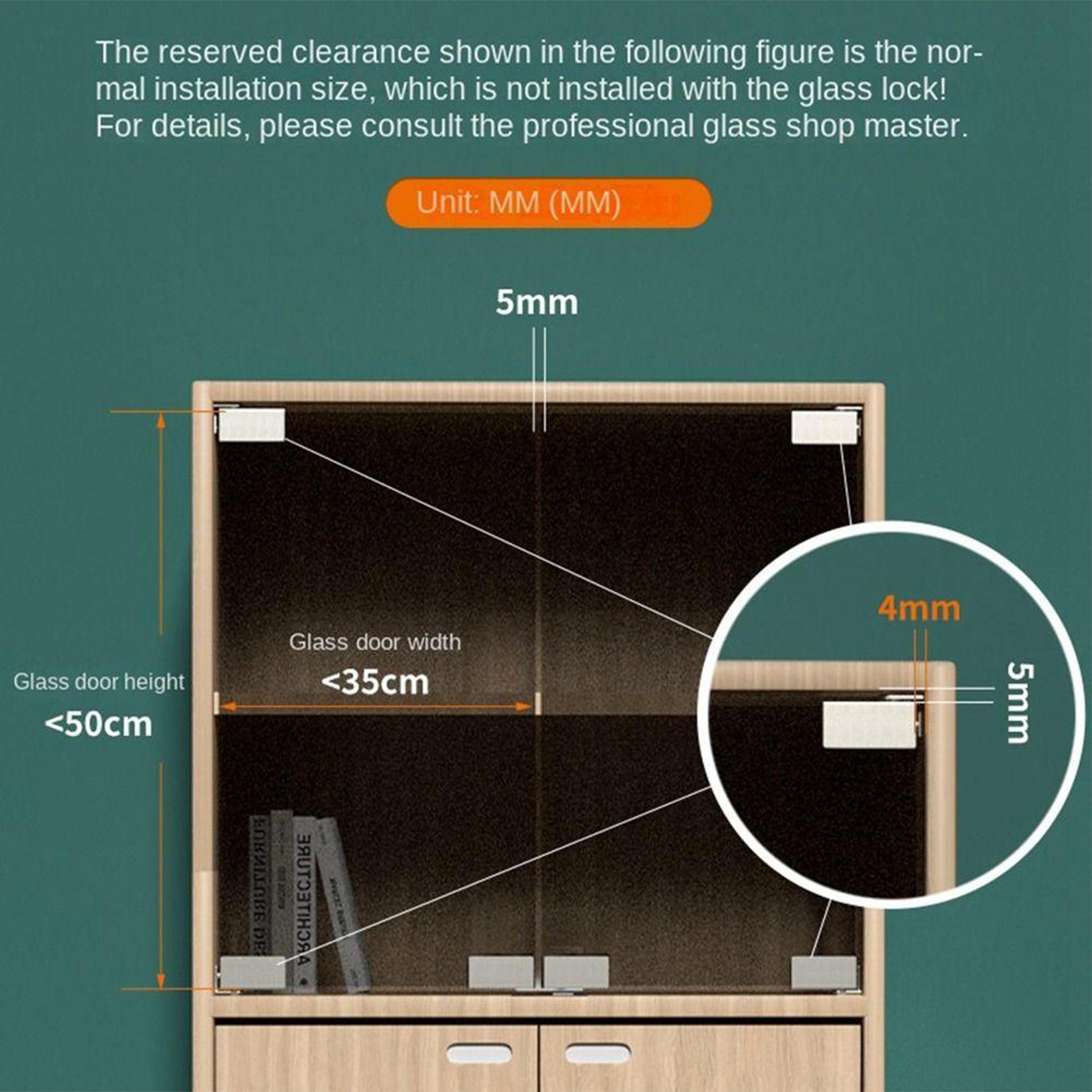 2pcs Non-Perforated Glass Door - Furniture Rotating Hardware incelemesi ve fiyatı