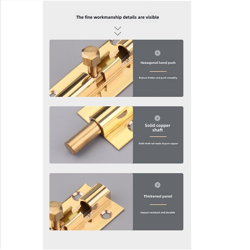 1PCS  Brass Doors Slide Latch  - Barrel Bolt Slide incelemesi ve fiyatı