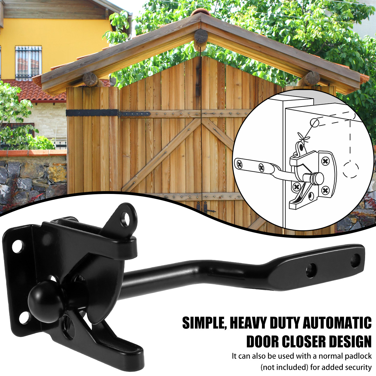 Self-Locking Gate Latch Carbon - Barrel Bolt Slide incelemesi ve fiyatı