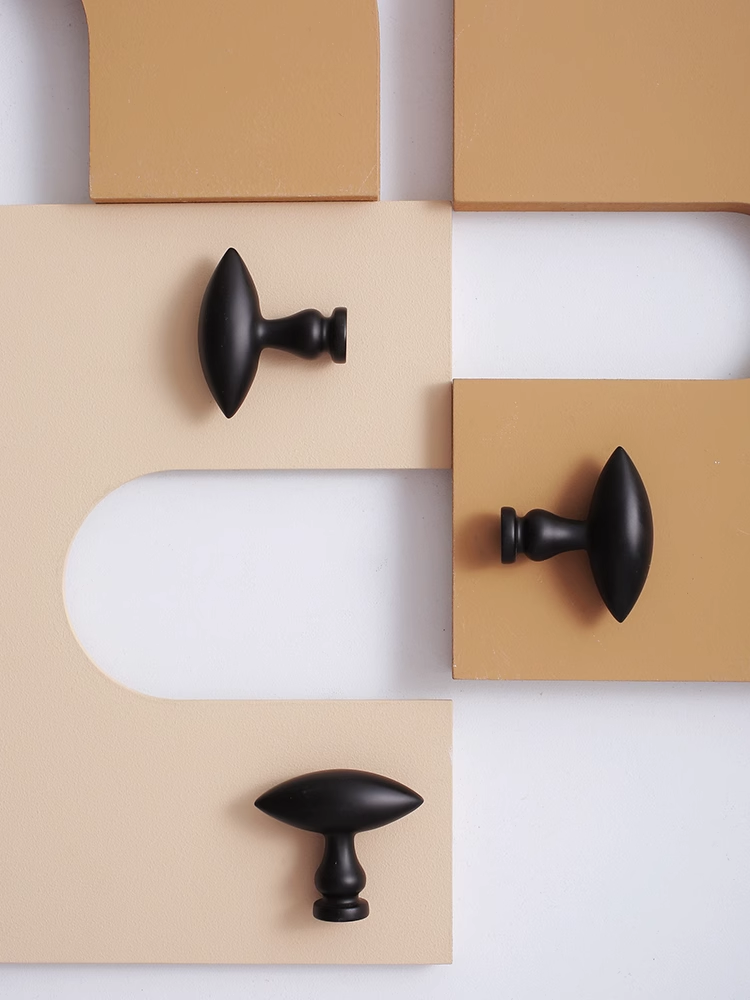 Black Solid Brass Door Knob Fu - Furniture Rotating Hardware incelemesi ve fiyatı