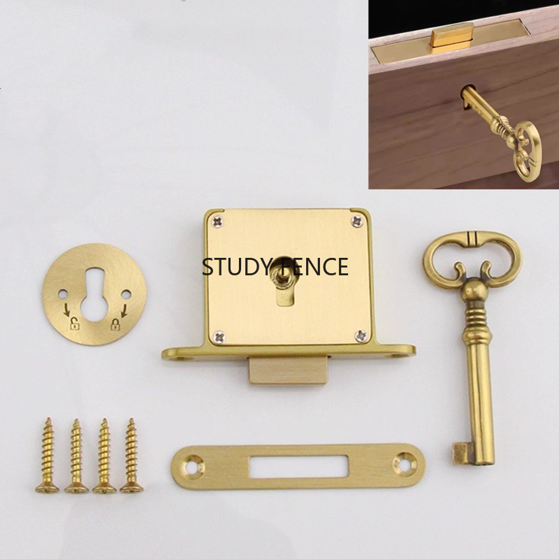 1PC Antique Metal Drawer Lock  - Furniture Hardware Locks incelemesi ve fiyatı