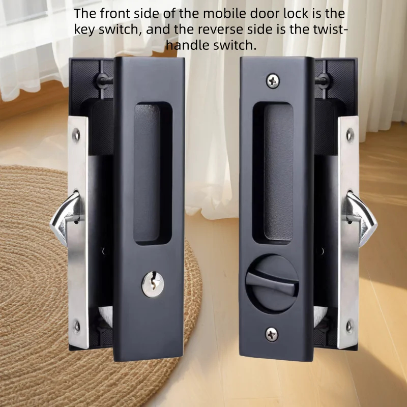 Sliding Door Lock Black Indoor - Furniture And Kitchen Hardware Fitting incelemesi ve fiyatı